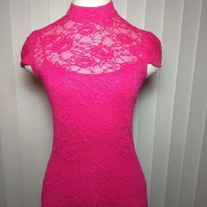 "JULIO"  MOCK-NECK LACE TOP  2  PCS.